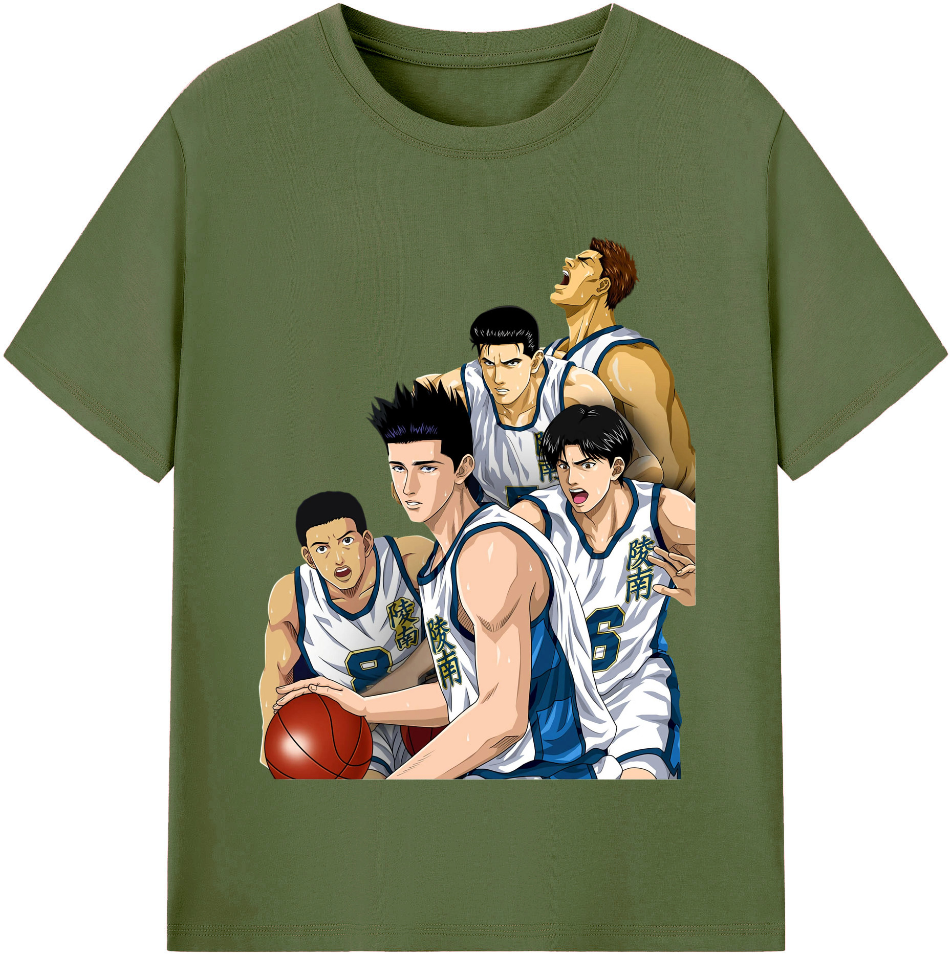 SLAM DUNK／スラムダンク 綿100％半袖Tシャツ（フロントプリント）